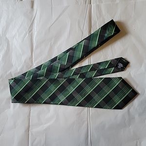 Mens black and green tie